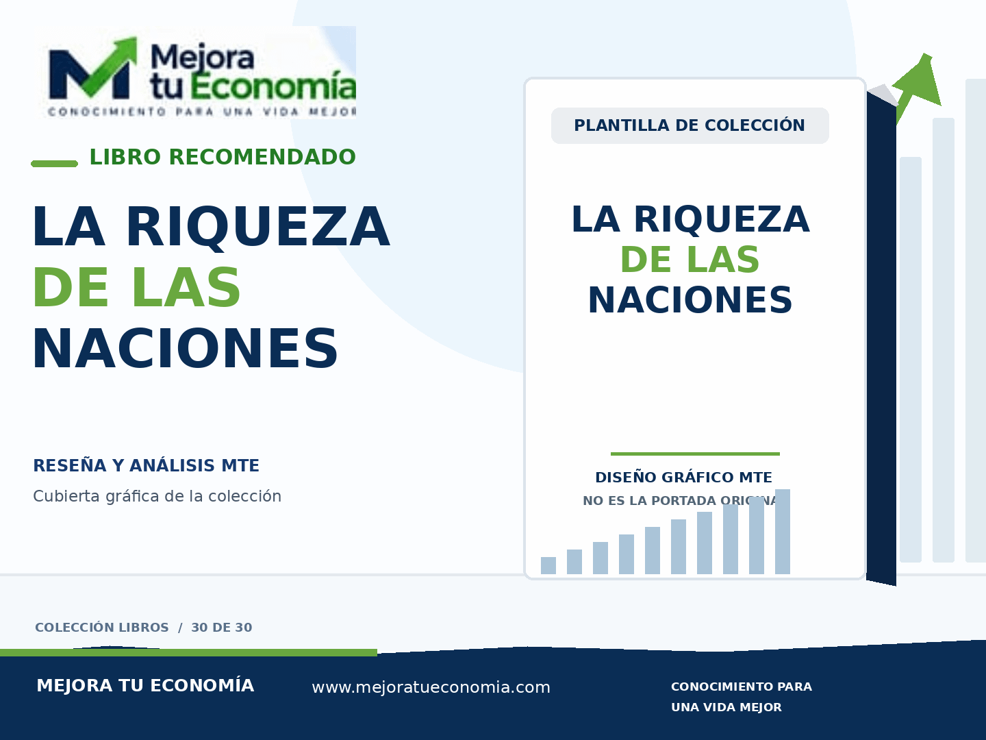 Carátula de plantilla Mejora tu Economía para la riqueza de las naciones; no reproduce la portada original
