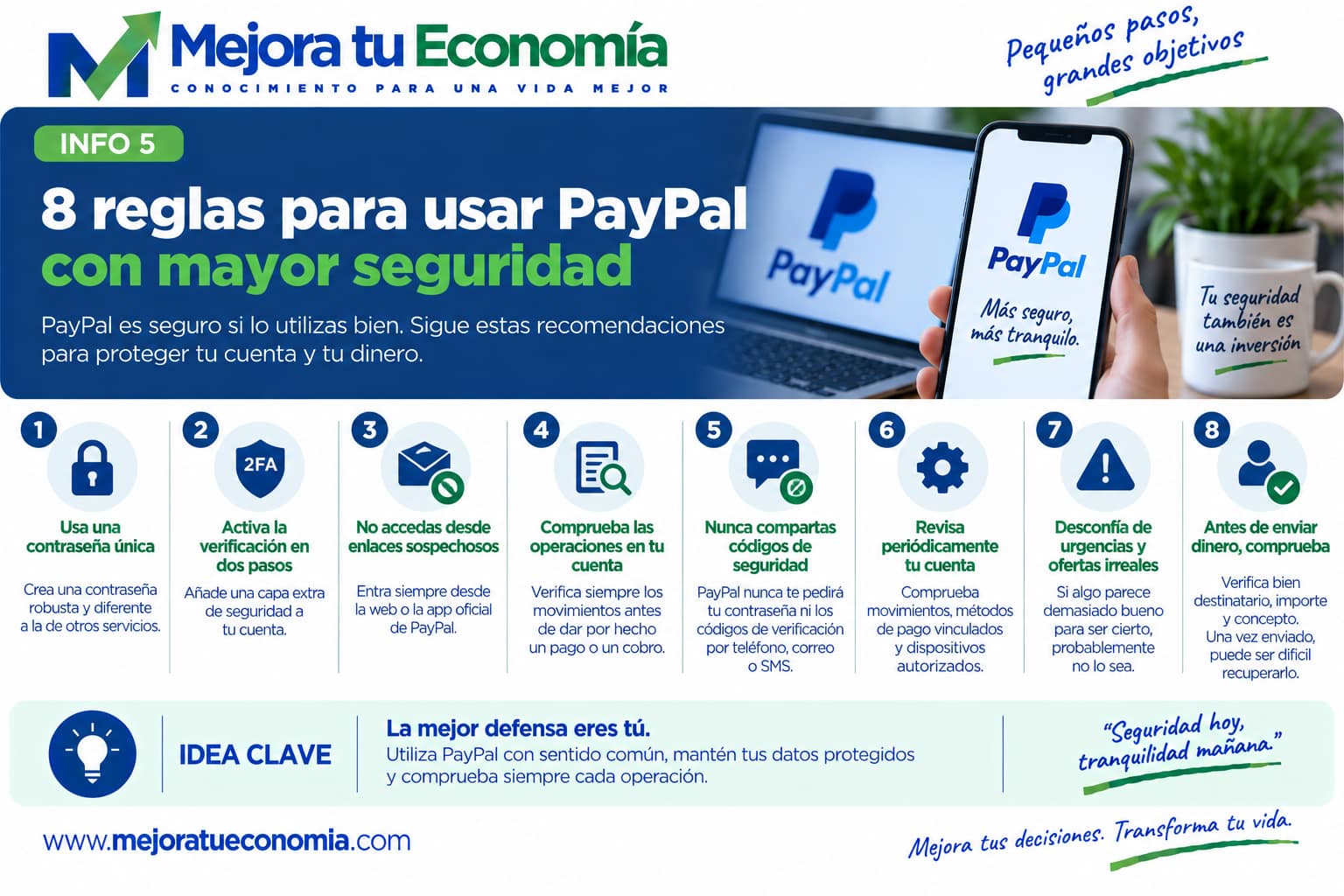 8 reglas para usar PayPal con mayor seguridad