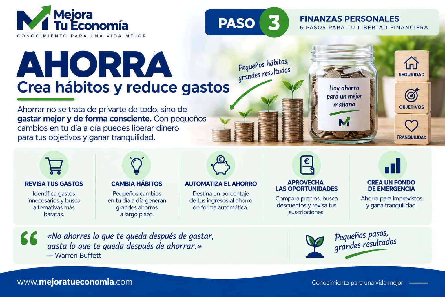 AHORRA: crea hábitos, reduce gastos y construye un fondo de emergencia