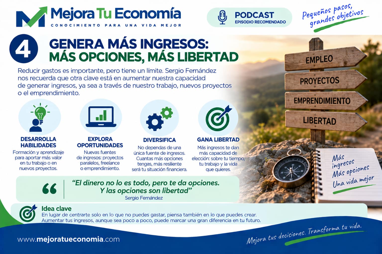 Generar más ingresos para aumentar nuestras opciones