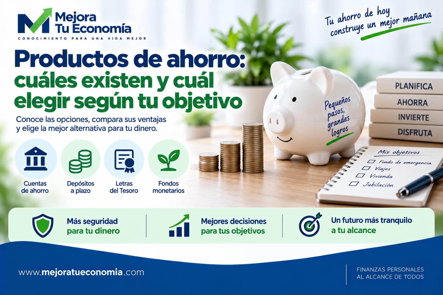 Productos de ahorro: cuáles existen y cuál elegir según tu objetivo