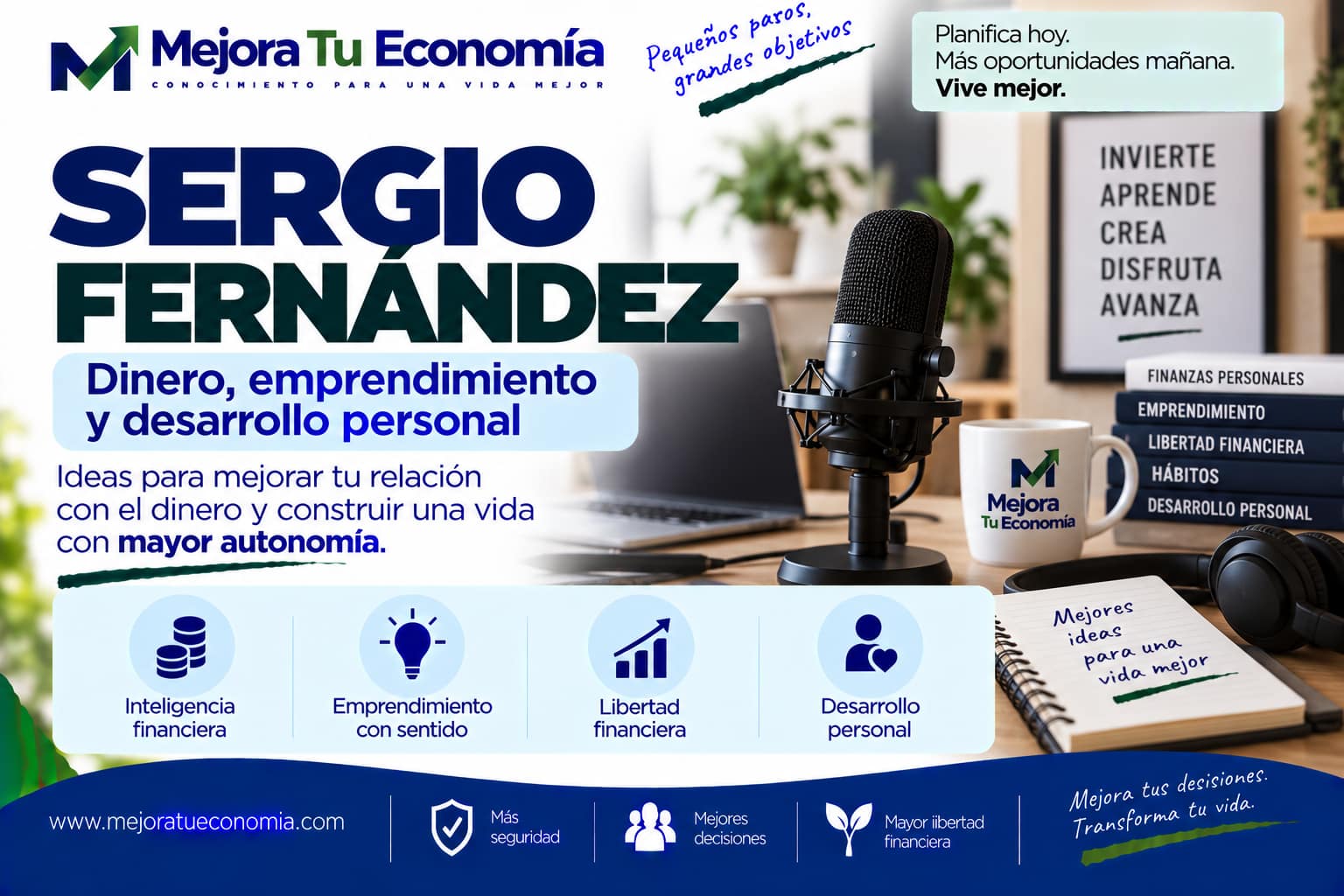 Podcast y contenidos de Sergio Fernández sobre desarrollo personal y finanzas