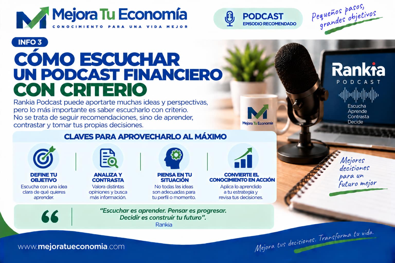 Cómo escuchar un podcast financiero con criterio