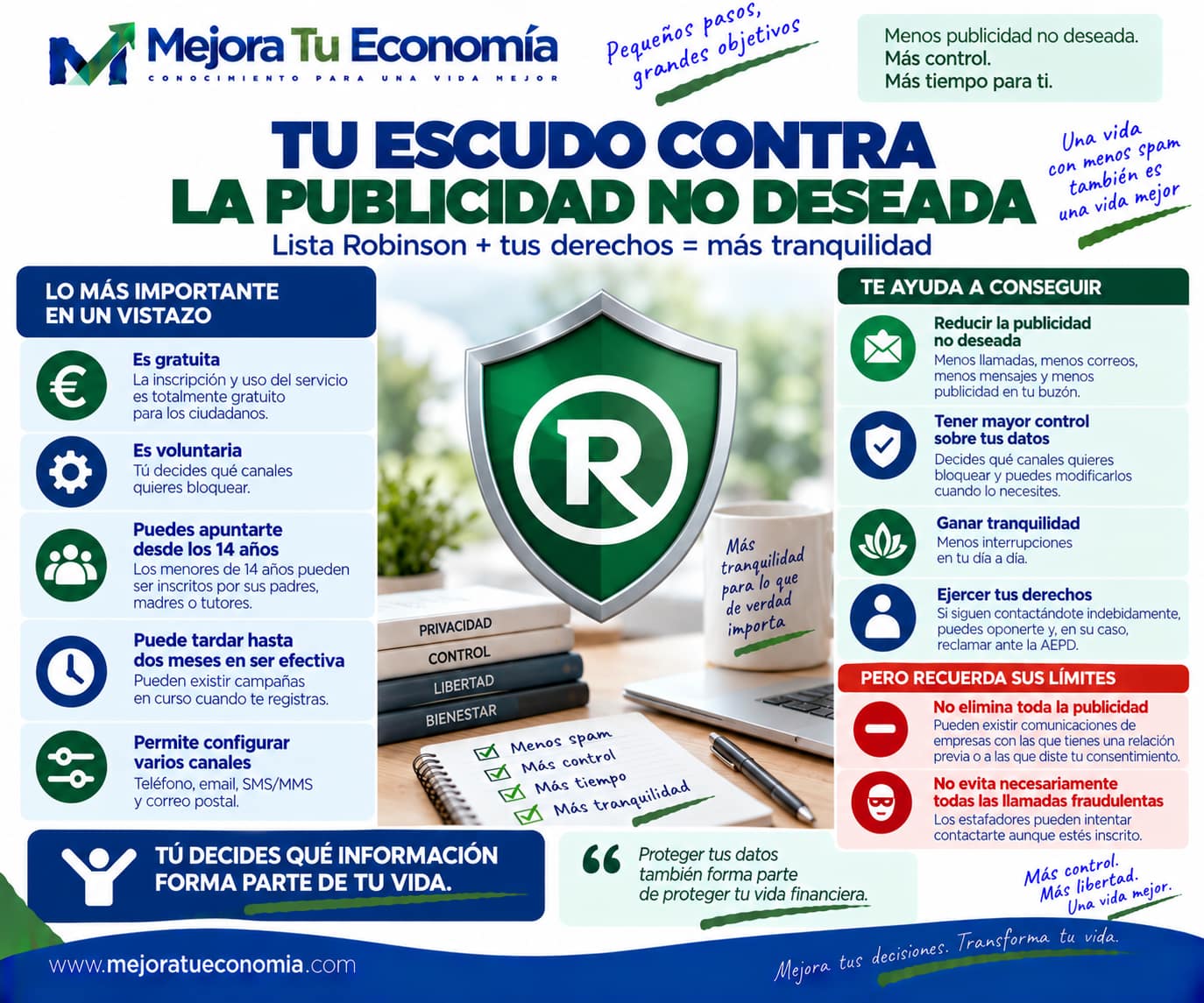 Lista Robinson y derechos frente a la publicidad no deseada