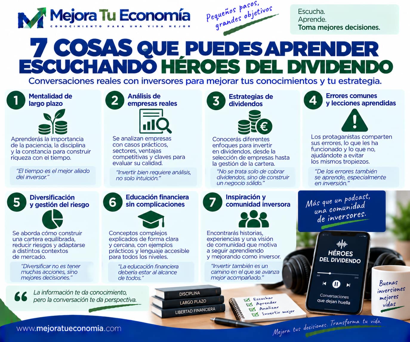 Siete cosas que puedes aprender escuchando Héroes del Dividendo