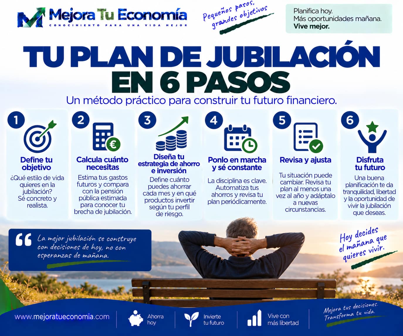 Plan de jubilación en seis pasos