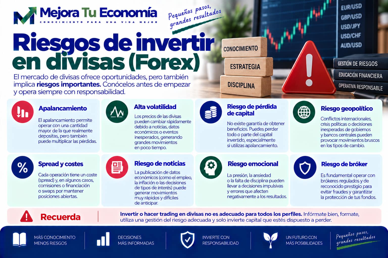 Riesgos de invertir y hacer trading en Forex