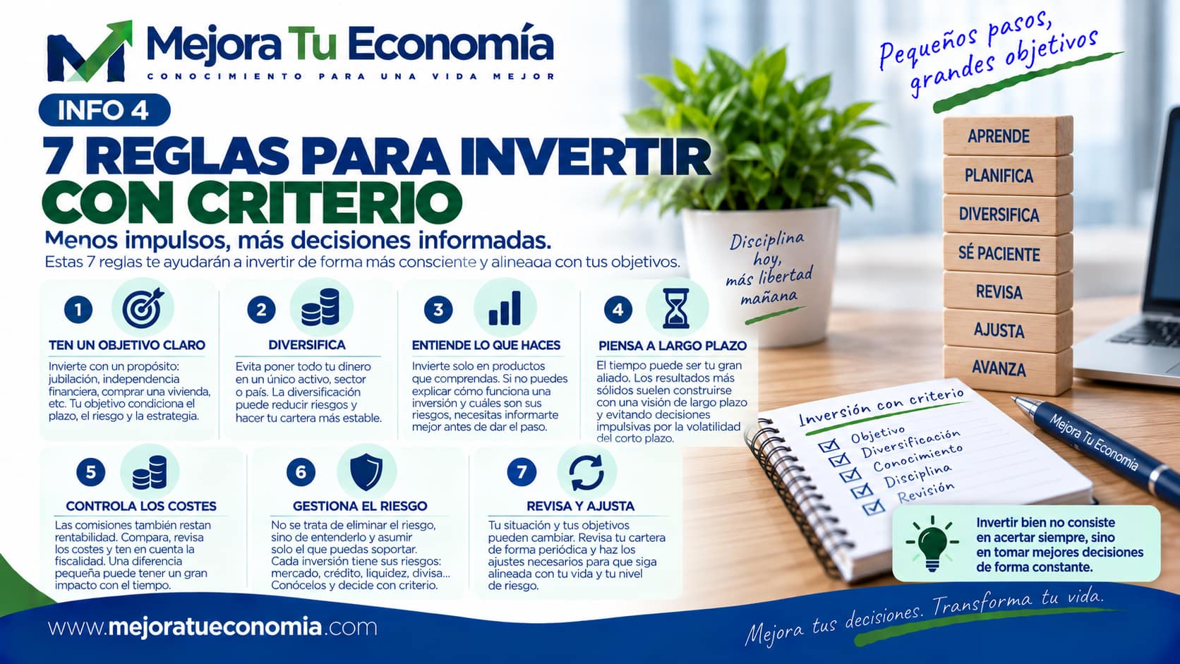 Siete reglas para invertir con criterio