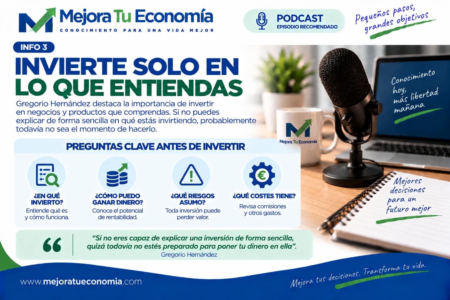 Invierte solo en lo que entiendas