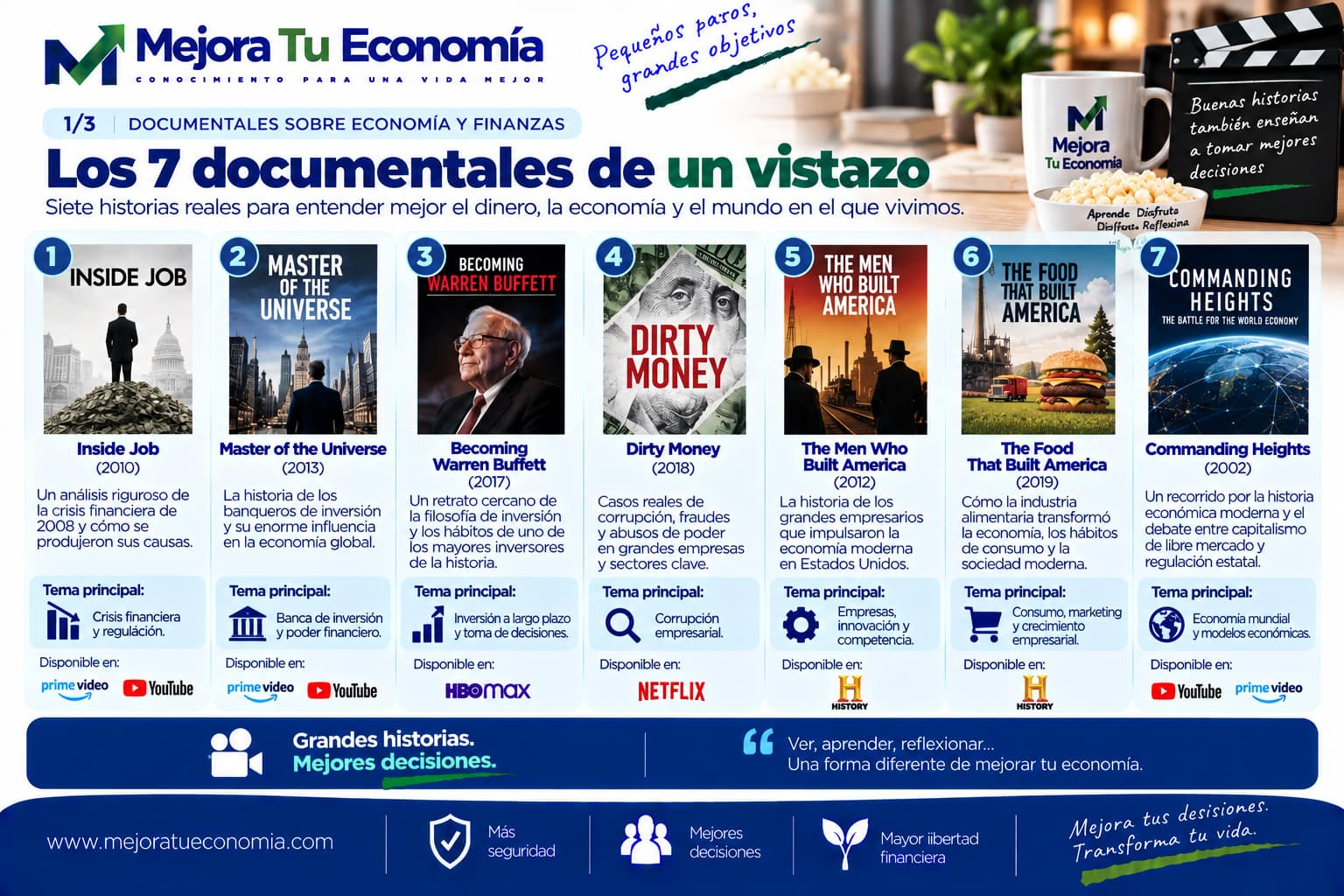 Siete documentales sobre economía y finanzas de un vistazo