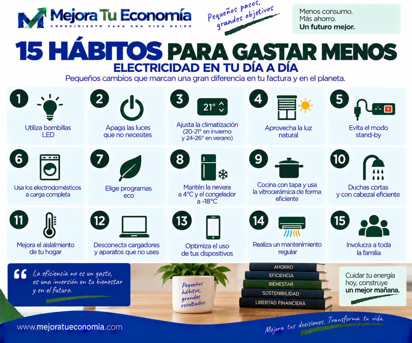 Hábitos cotidianos para reducir el consumo de electricidad
