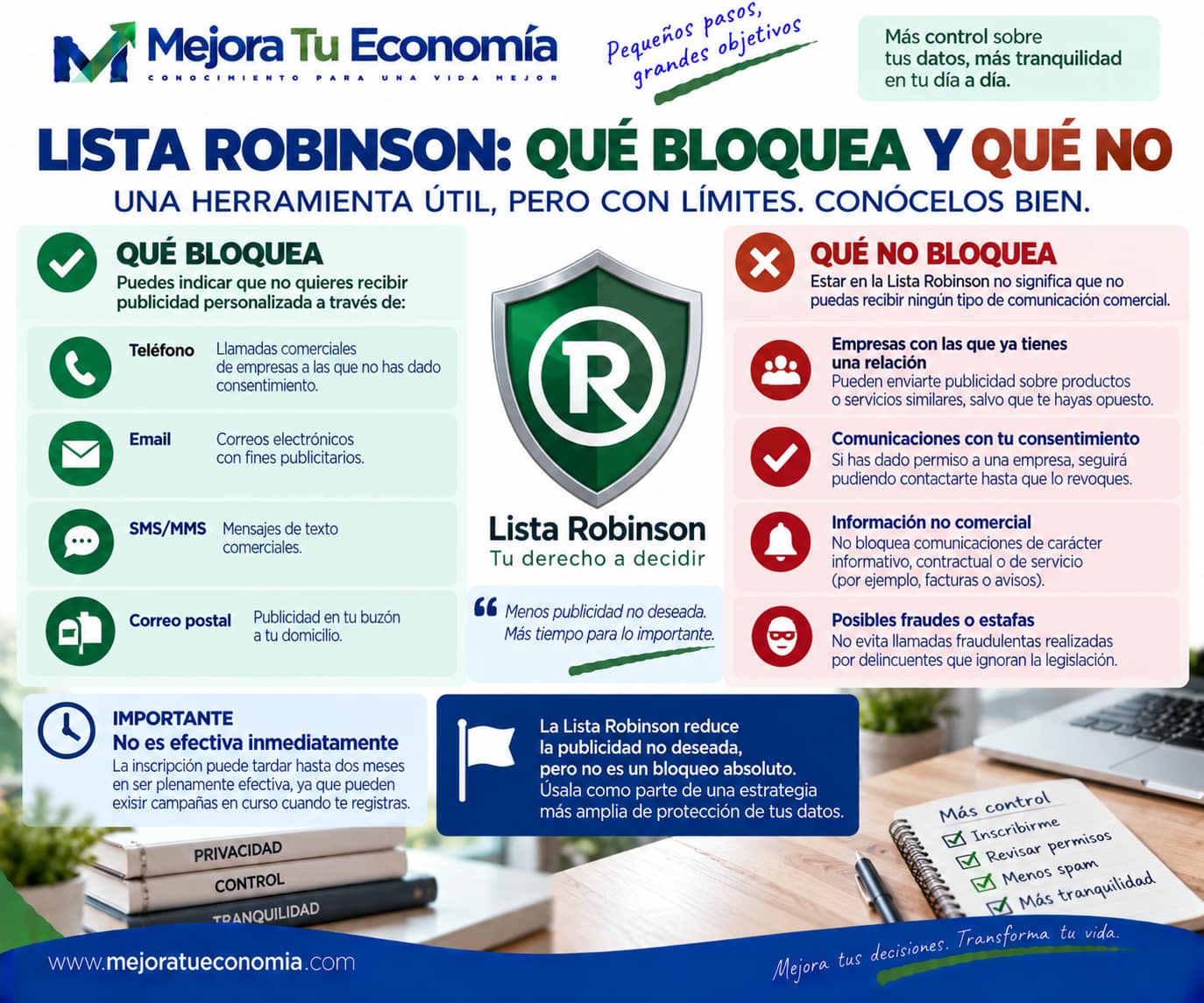 Lista Robinson: qué bloquea y qué no